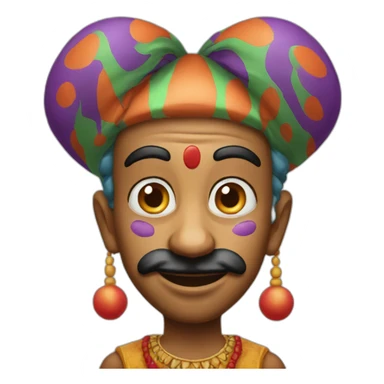 Indian-clown sticker