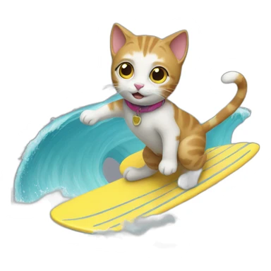 cat-surfing sticker