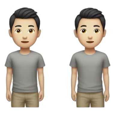 a cool chinese boy with no eyebrows sticker