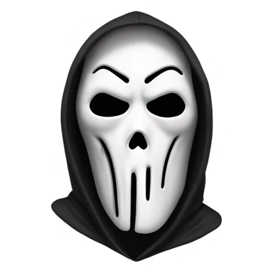 Ghostface with black hoodie sticker