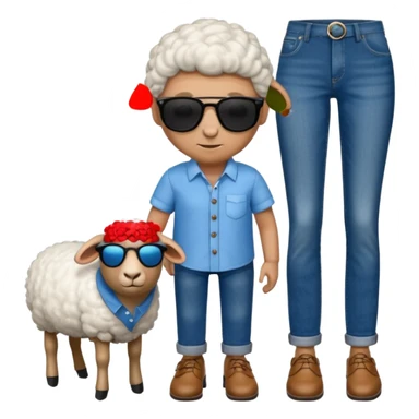 🐑+👔👞🕶️👖 sticker