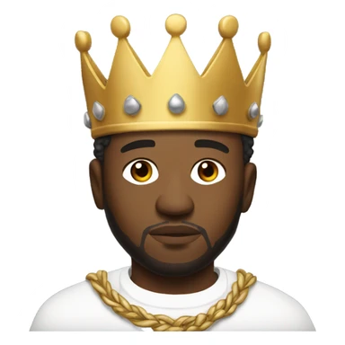 kendrick lamar with a king crown sticker