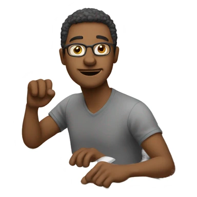 man doing themodynamics homework sticker