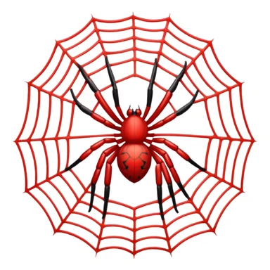 red cartoon spider web sticker