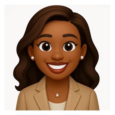 turn the second man in emoji style of the 1st image, match the facial features and match dressing style of the 2nd image, she is wearing suit sticker