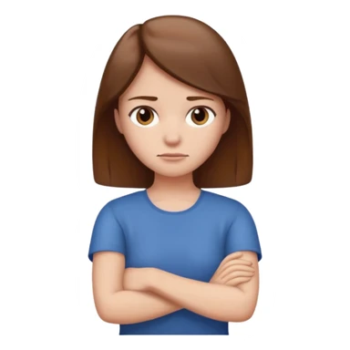 Pouting emoji arms crossed sticker