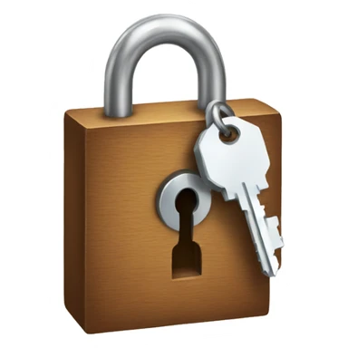 A lock with a key in it sticker