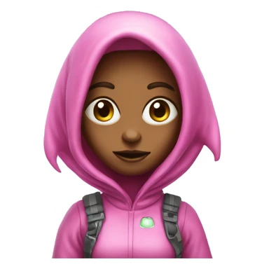 pink alien girl sticker