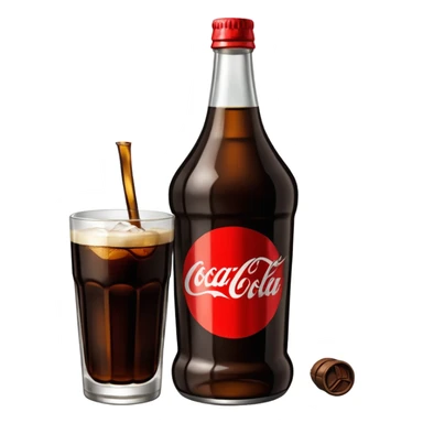 Una botella de fernet branca con un vaso hecho con una botella de coca cola cortada por la mitad sticker