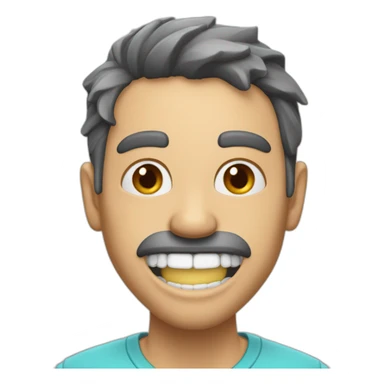 una persona con una mandibula muy definida haciendo mewing sticker