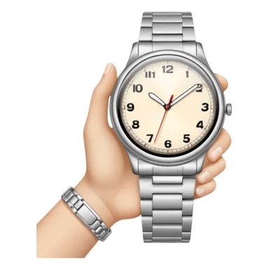 A hand with a watch sticker