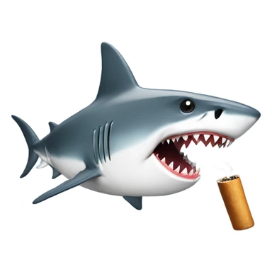 Shark smoking a blunt  sticker
