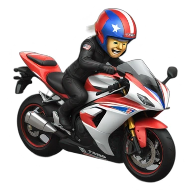 Trump riding a gsxr sticker