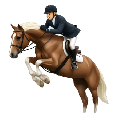 English jumping horse  sticker