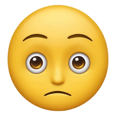 A emoji turned to the side looking to its side giving a side eye that looks mean sticker