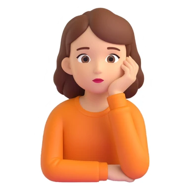 a girl is thinking sticker