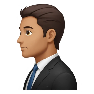 A service provider business man view side profile  sticker