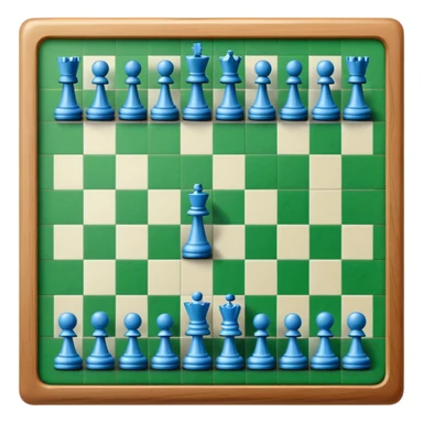 blue grass chessboard sticker