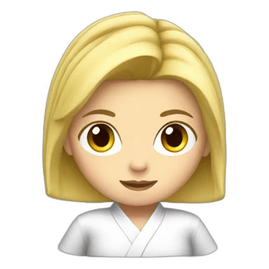 blonde karate girl sticker
