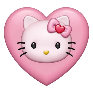 hello kitty heart`no mouth sticker