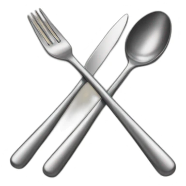 fork knife spoon crossed sticker