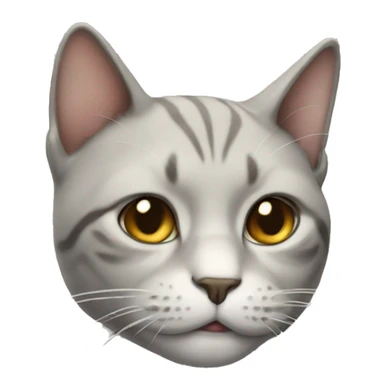 Cat with a cigarette sticker