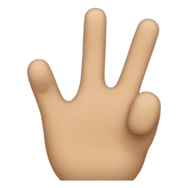 two fingers sayoing hi sticker