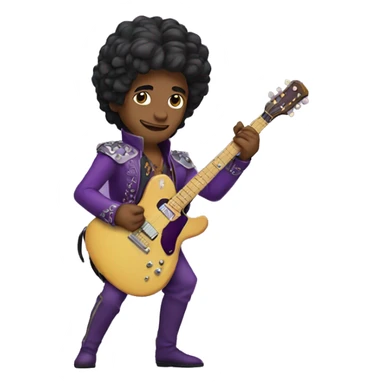 Prince with purple guitar  sticker