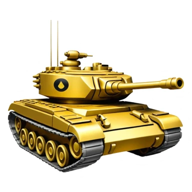 A glitch style tank sticker
