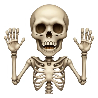 Raging skeleton sticker