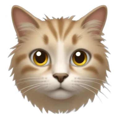 blurry cat looking at you with hair  sticker