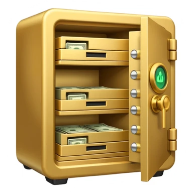 open filled cash money wifi vault sticker