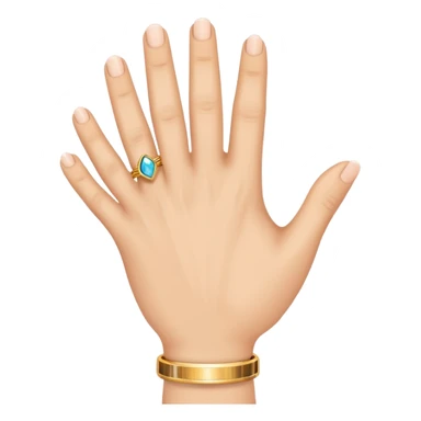 Hand with r sticker