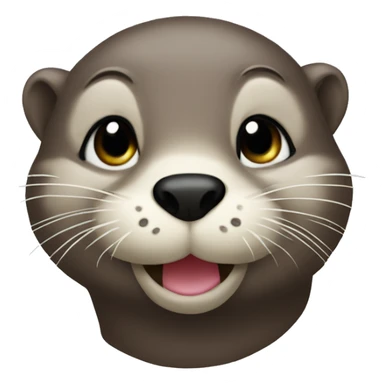 otter kissy face sticker