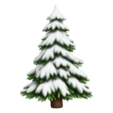  actual white fir christmas tree isolated.  sticker