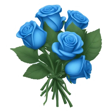 bouquet of blue roses  sticker