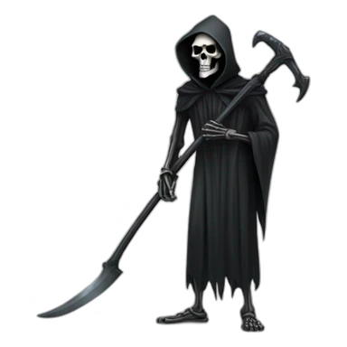 grim reaper standing with a scythe  sticker