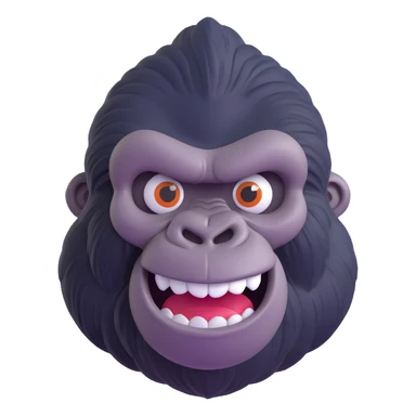 gorilla head smiley sticker