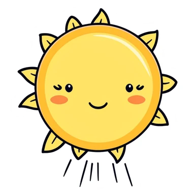 Vintage sweet Sun sticker