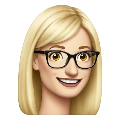 Beth behrs with glasses  sticker