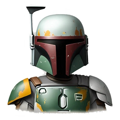 boba fett armor white sticker