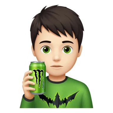 1 boy Monster energy drink sticker