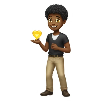 Light sking boy marry proposal sticker