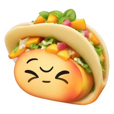 Pretty peach taco sticker