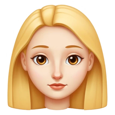 girl face without a nose sticker