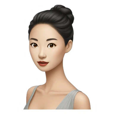 Beautiful-Asian-model sticker