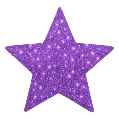star with a purple glitter effect, no background sticker
