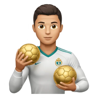 Cristiano Ronaldo con el Balón de Oro sticker