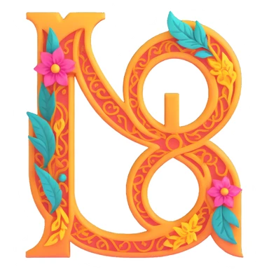 recognizable typical sign of the singer prince in the form of a male - female sign filled with exotic ornaments without a face sticker