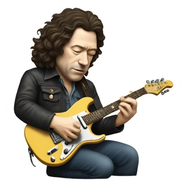 Rory Gallagher playing guitar  sticker